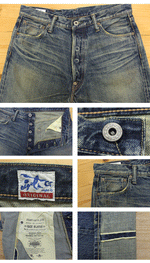 Load image into Gallery viewer, Eight-G Lot,605-RD Vintage Style 15oz Loose Fit Jeans(Weathered)
