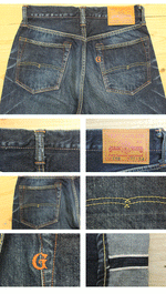 画像をギャラリービューアに読み込む, Eight-G Lot,602-RV Vintage Style 15oz Tight Fit Jeans(Weathered)
