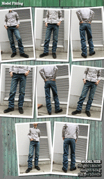 画像をギャラリービューアに読み込む, Eight-G Lot,104-BS-KING40-44 Loose Fit Jeans(40,42,44inch)
