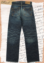 画像をギャラリービューアに読み込む, Eight-G Lot,805-RV 19oz &quot;Otoko Denim&quot; Loose Fit StraightJeans(Weathered)
