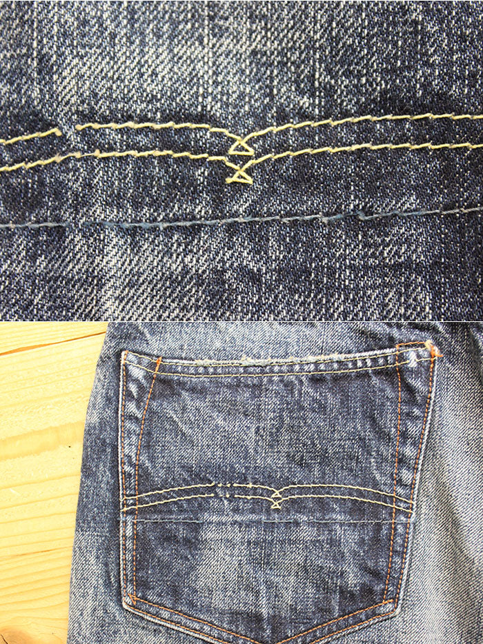 Eight-G Lot,602-RD3-KING Vintage Style 15oz Tight Fit Jeans(Weathered)(40,42inch)