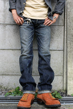 画像をギャラリービューアに読み込む, Eight-G Lot,702-RV 17oz &quot;Otoko Denim&quot; Tight Fit Jeans(Weathered)
