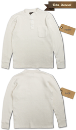 画像をギャラリービューアに読み込む, Eight-G Lot,8LT-TMHL Henley Neck Longsleeve Thermal Shirt
